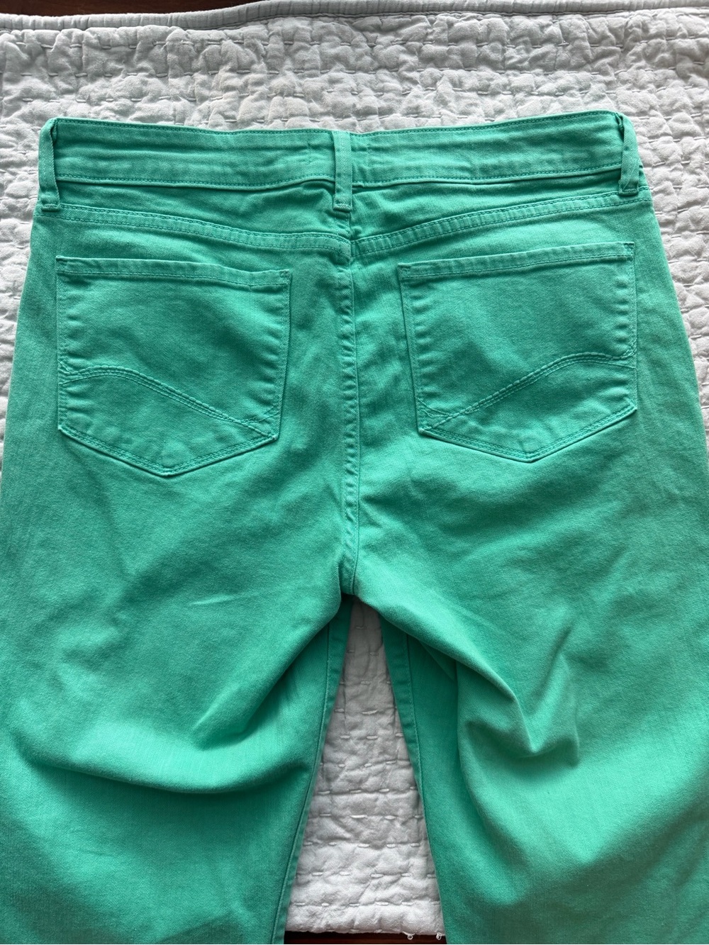 NYDJ Clarissa Ankle Skinny Jeans Mint Spearmint Green Lift Tuck Size 10 - Picture 7 of 11